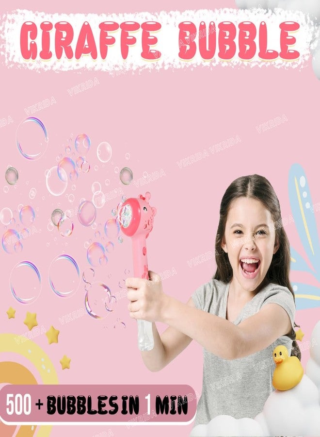 VikriDA Giraffe Bubble Stick with LED Lights - Includes 1 Bottle of Bubble Solution - Ideal for Indoor, Outdoor, and Birthday Party Celebrations - Image 3